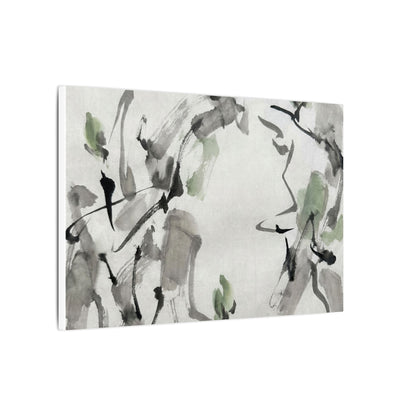 Zen Ink Brushstroke in Overcast | Sumi E Canvas Art