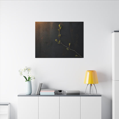 Dark Japandi Rust Patina in Golden Hour | Moody Minimal Canvas Art