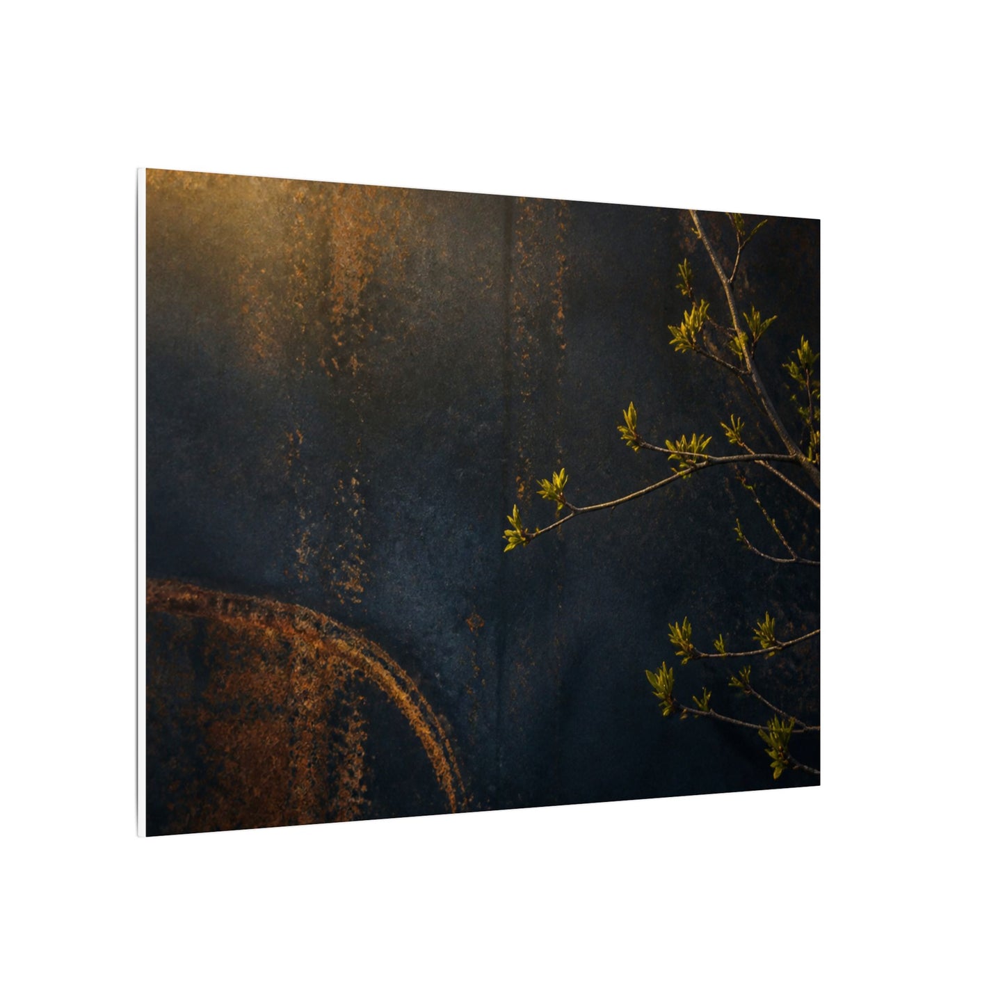 Spring Rust Patina Dark Texture Canvas Art | Moody Decor