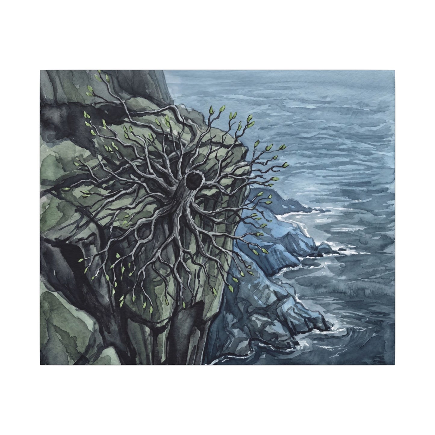 Pine Tree Spring Canvas Art | Japandi Neutral Design