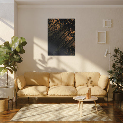 Sophisticated Shadow Play Canvas Art - Shadow Zen Dark Japandi