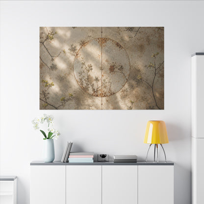 Japandi Rust Patina in Dappled | Japanese Pattern Canvas Art