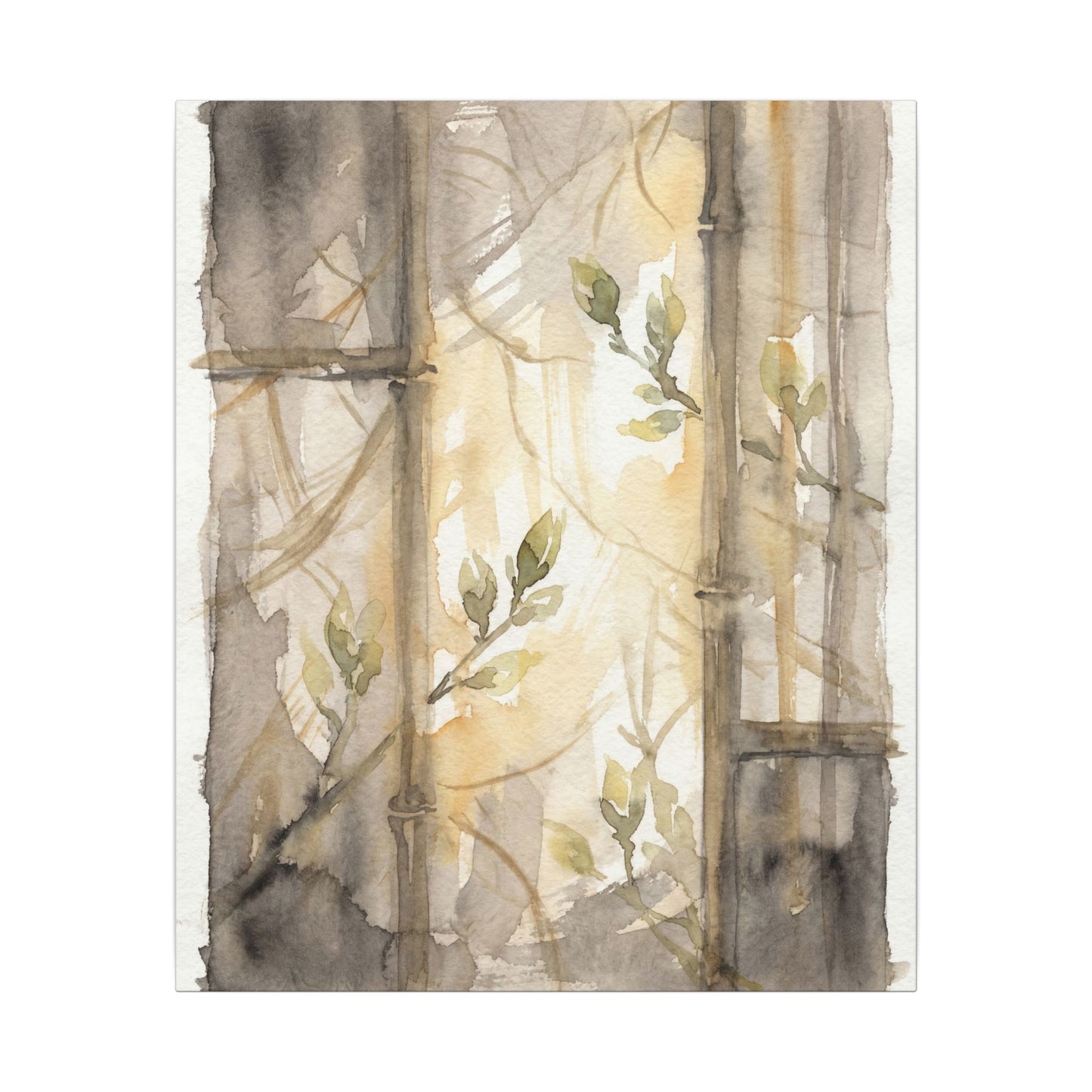 Shoji Screen Spring Canvas Art | Japandi Cozy Design