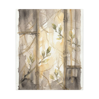 Shoji Screen Spring Canvas Art | Japandi Cozy Design