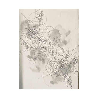 Shadow Play Spring Canvas Art | Dark Japandi Sophisticated Design
