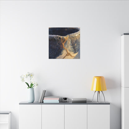 Winter Ceramic Bowl Gold Vein Canvas Art | Healing Decor