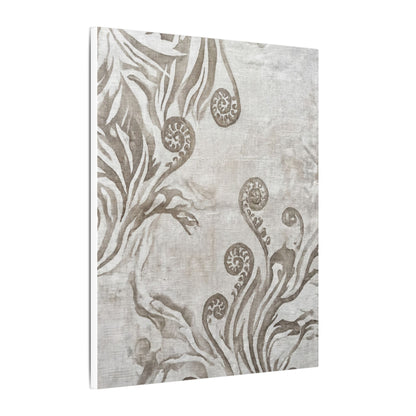 Japandi Fern Unfurling in Overcast | Japanese Pattern Canvas Art