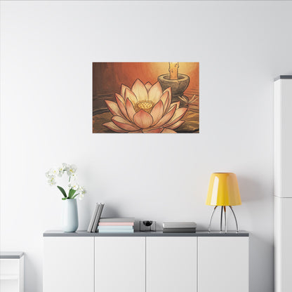 Fukinsei Dried Flowers Canvas Art - Japandi Texture