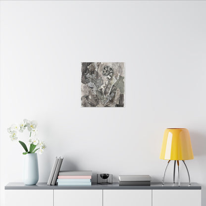 Japandi Fern Unfurling in Overcast | Texture Canvas Art