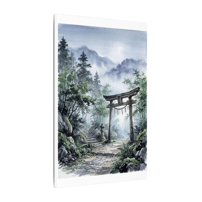Moonlight Torii Gate Canvas Art - Zen Fukinsei
