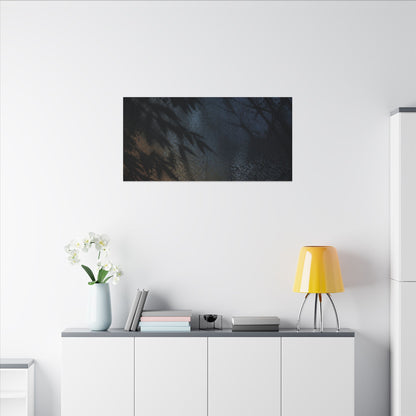 Kanso Shadow Play Canvas Art - Dark Japandi Shadow Zen