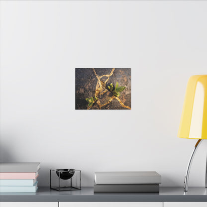 Rust Patina Gold Repair Canvas Art | Resilient Kintsugi Art
