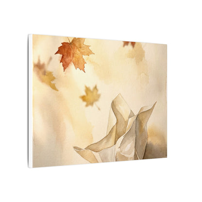 Japandi Paper Fold in Golden Hour | Watercolor Canvas Art