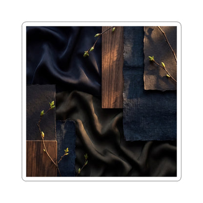 Golden Hour Silk Drape Sticker - Dark Japandi Kanso