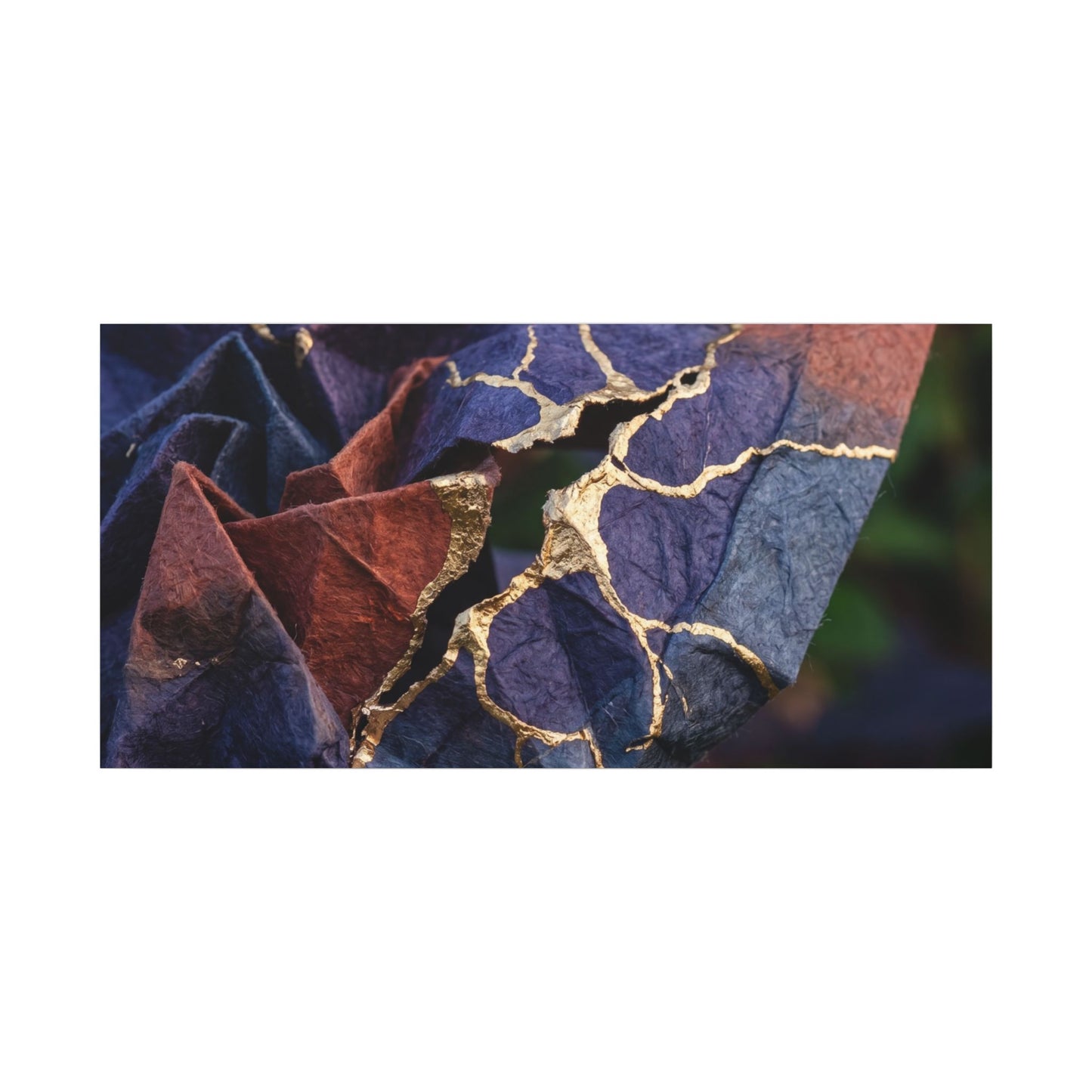 Philosophical Paper Fold Canvas Art - Gold Vein Kintsugi