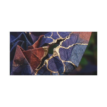 Philosophical Paper Fold Canvas Art - Gold Vein Kintsugi
