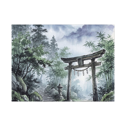 Moonlight Torii Gate Canvas Art - Zen Fukinsei