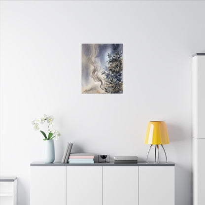Incense Smoke Summer Canvas Art | Japandi Cozy Design