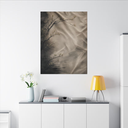 Silk Drape Canvas Art | Spring Japandi Japanese Pattern Art