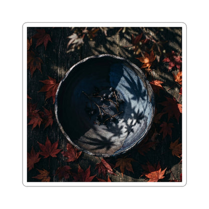 Dappled Ceramic Bowl Sticker - Dark Japandi Kanso