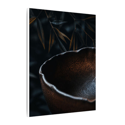 Luxurious Ceramic Bowl Canvas Art - Shadow Zen Dark Japandi