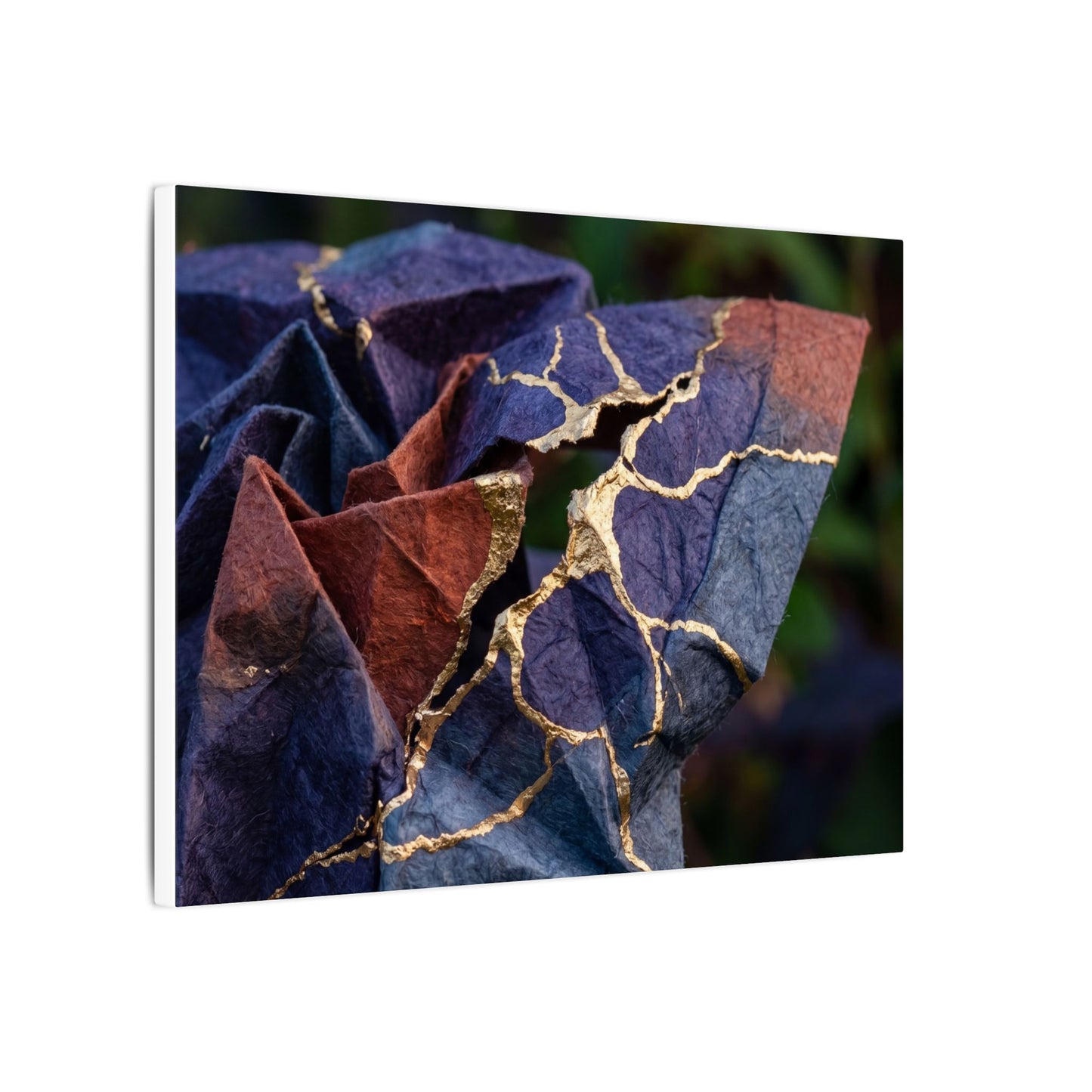 Philosophical Paper Fold Canvas Art - Gold Vein Kintsugi