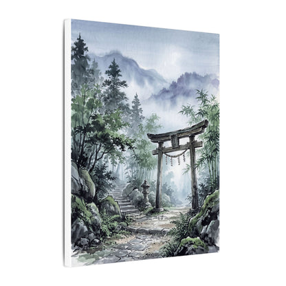 Moonlight Torii Gate Canvas Art - Zen Fukinsei