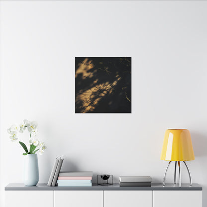 Moody Shadow Play Canvas Art - Moody Minimal Dark Japandi