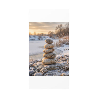 Ma River Stones Canvas Art - Japandi Japanese Pattern