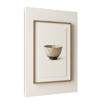 Kintsugi Charcoal Canvas Art