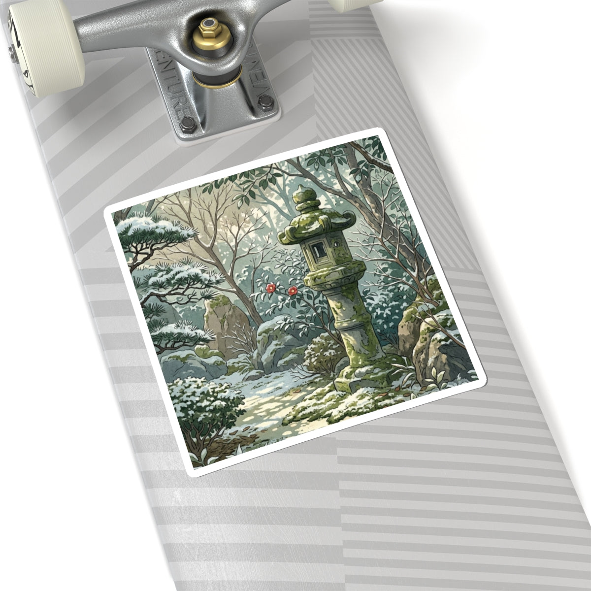 Datsuzoku Stone Lantern Sticker - Japandi Japanese Pattern