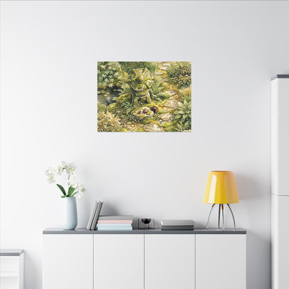 Datsuzoku Stone Lantern Canvas Art - Japandi Watercolor