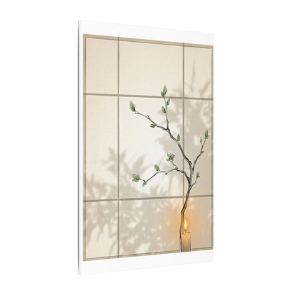 Shoji Screen Spring Canvas Art | Japandi Cozy Design