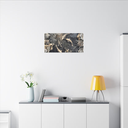 Koi Pond Canvas Art | Winter Japandi Japanese Pattern Art