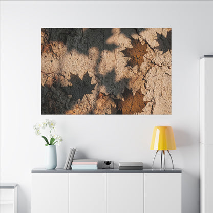 Cozy Shadow Play Canvas Art - Texture Japandi