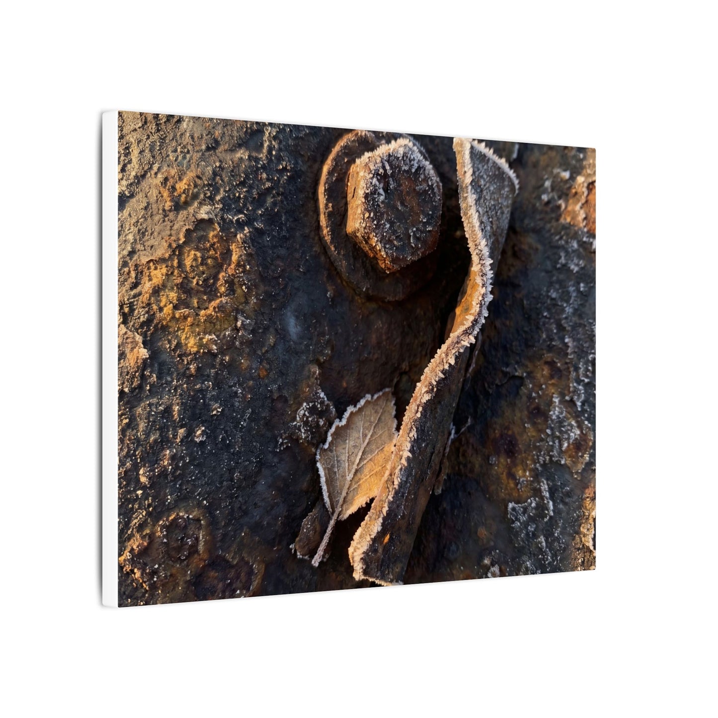 Moody Rust Patina Canvas Art - Moody Minimal Dark Japandi