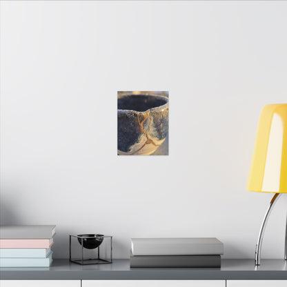 Winter Ceramic Bowl Gold Vein Canvas Art | Healing Decor