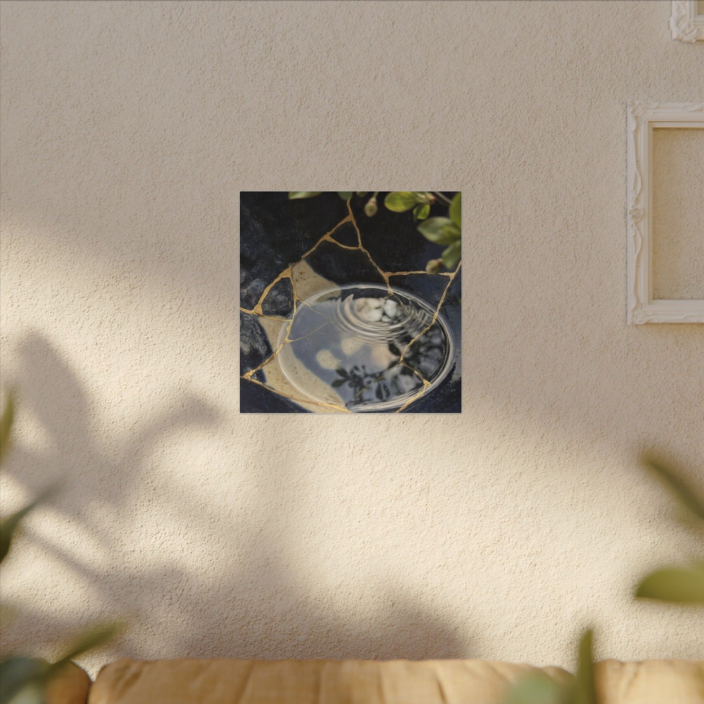 Water Ripple Spring Canvas Art | Kintsugi Beautiful Design