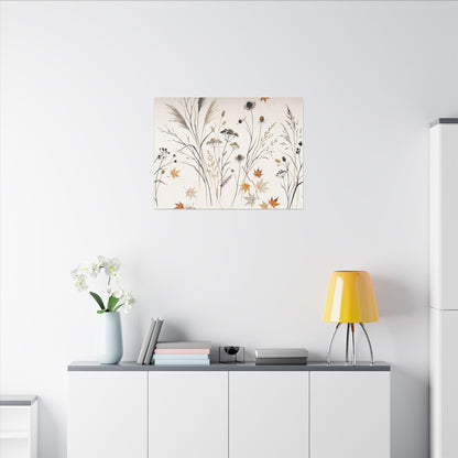 Dawn Dried Flowers Canvas Art - Japandi Kanso