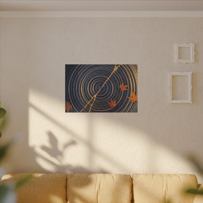 Water Ripple Gold Repair Canvas Art | Healing Kintsugi Art
