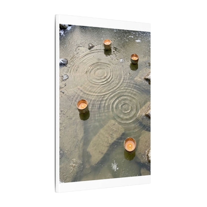 Water Ripple Canvas Art | Winter Japandi Japanese Pattern Art