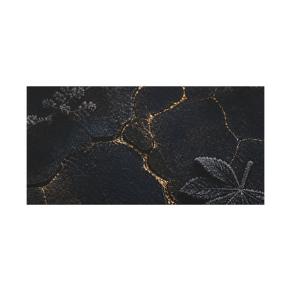 Candlelight Cracked Earth Canvas Art - Dark Japandi Ma