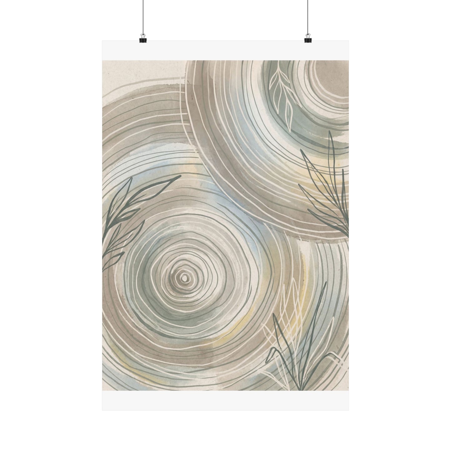 Moonlight Water Ripple Wall Art Print - Japandi Kanso Art Print