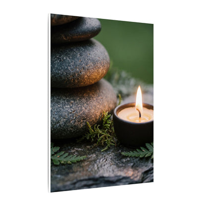 Warm River Stones Canvas Art - Japanese Pattern Japandi