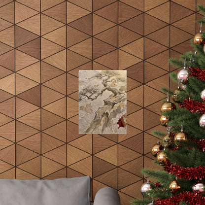 Pine Tree Winter Wall Art Print | Japandi Elegant Design