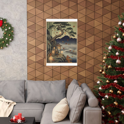 Pine Tree Autumn Wall Art Print | Zen Tranquil Design