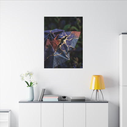 Philosophical Paper Fold Canvas Art - Gold Vein Kintsugi