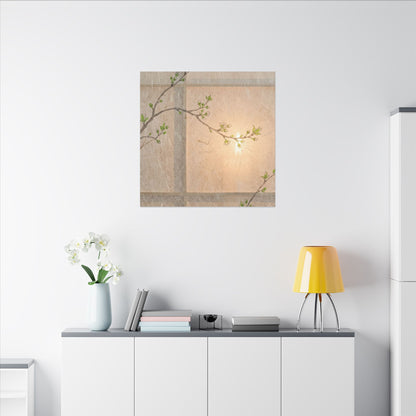 Shoji Screen Canvas Art | Spring Japandi Minimal Line Art
