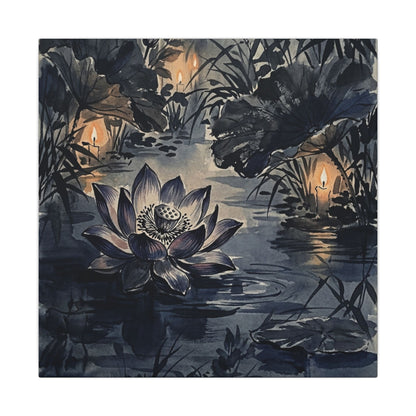Fukinsei Lotus Flower Canvas Art - Zen Sumi E