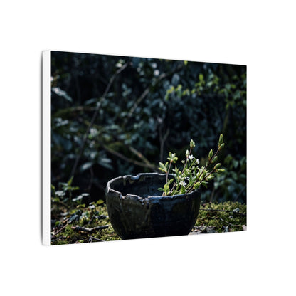 Dappled Ceramic Bowl Canvas Art - Dark Japandi Datsuzoku